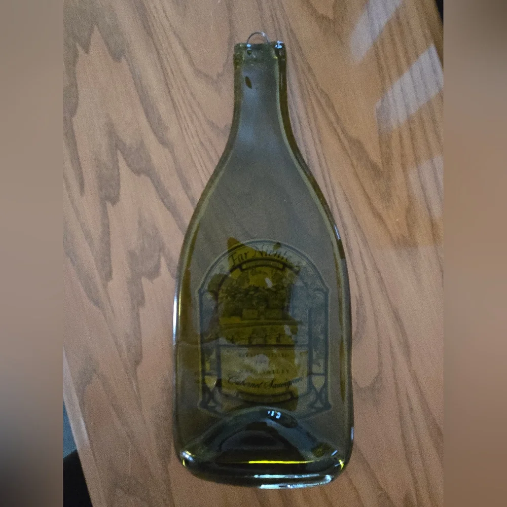Vintage Far Niente 1991 Upcycled Wine Bottle Cheese Serving Board